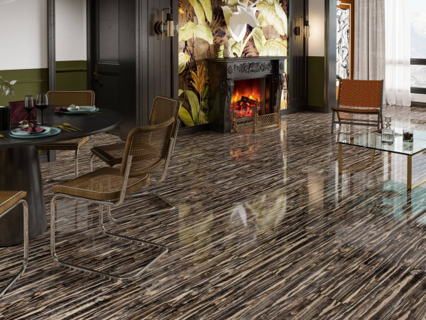 Ламинат MostFloor High Glossy 11904 Мраморное дерево